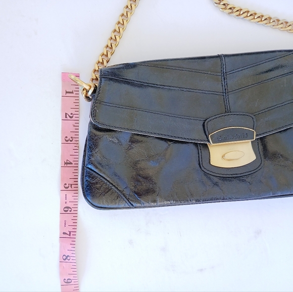 Charles David Leather Handbag Black Gold - Picture 9 of 9